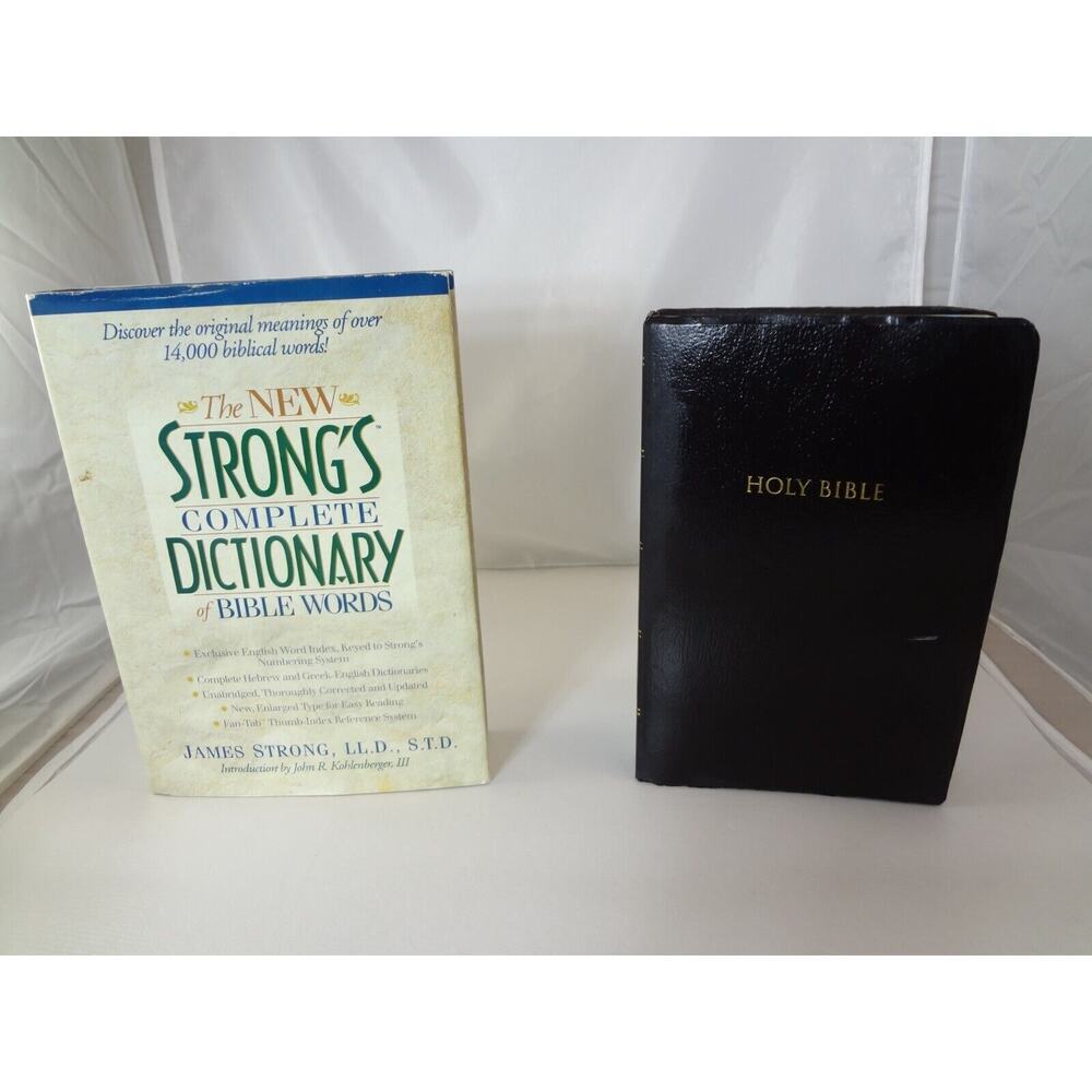 Vintage 1987 Holy Bible King James Version Words Of Christ In Red & The New Stro